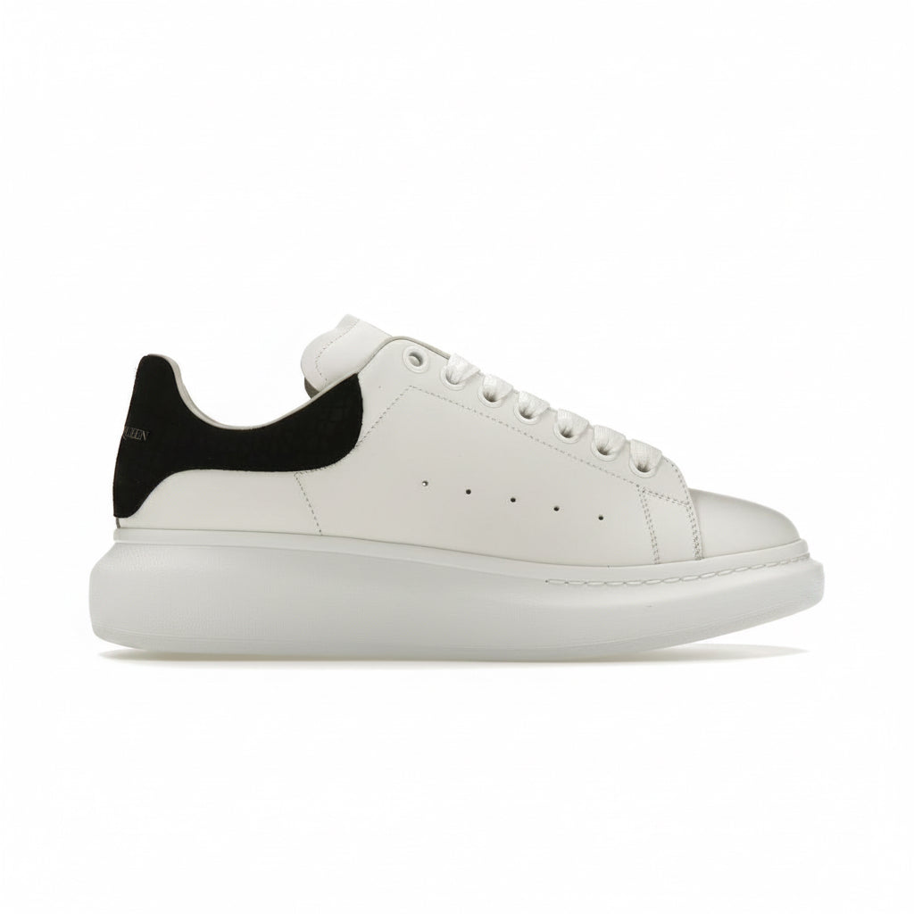Alexander McQueen Oversized Black Embossed Suede Croco