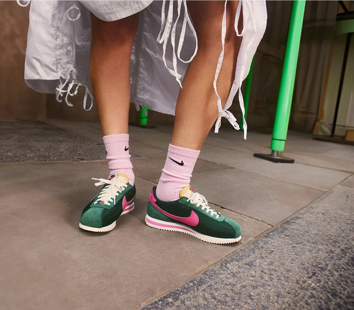 Nike Cortez Trainers
Fir Pinksicle Sail Team Orange