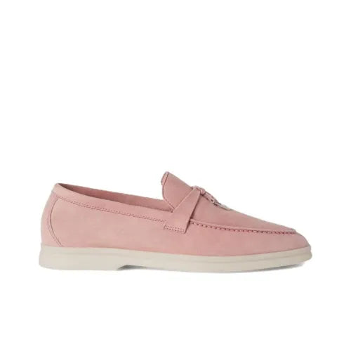 Loro Piana pink Suede Summer Charms Walk