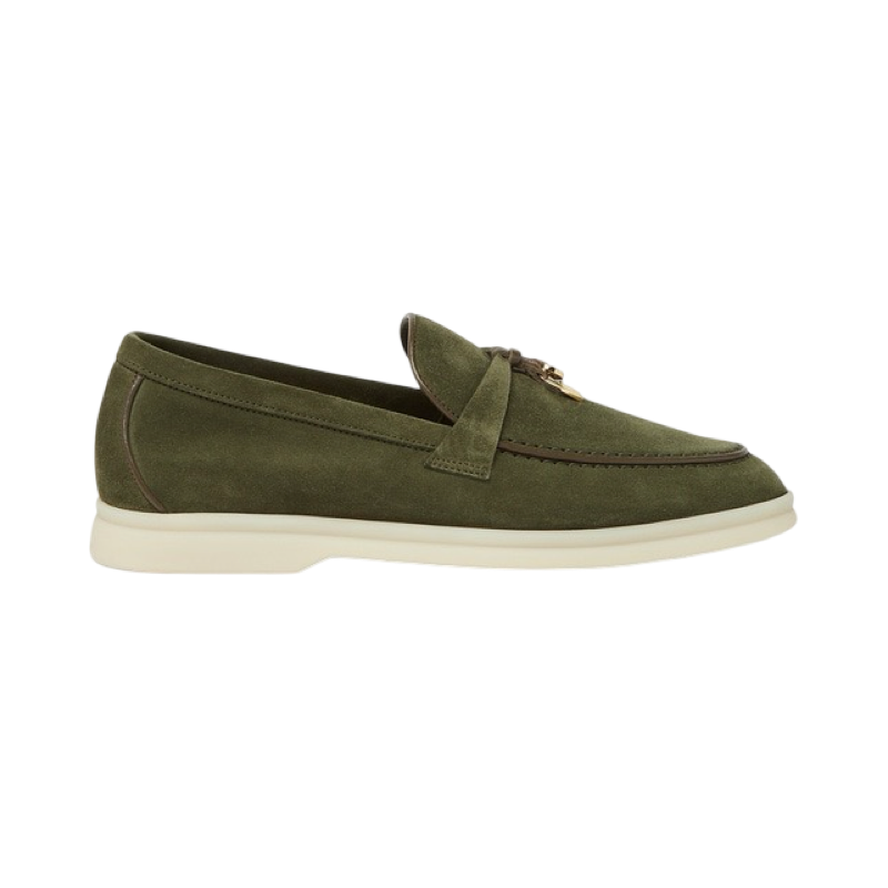 Loro Piana olive Suede Summer Charms Walk