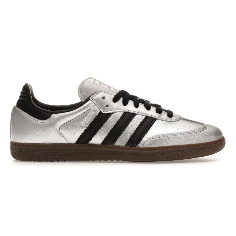 adidas Samba OG Silver Metallic Black Gum