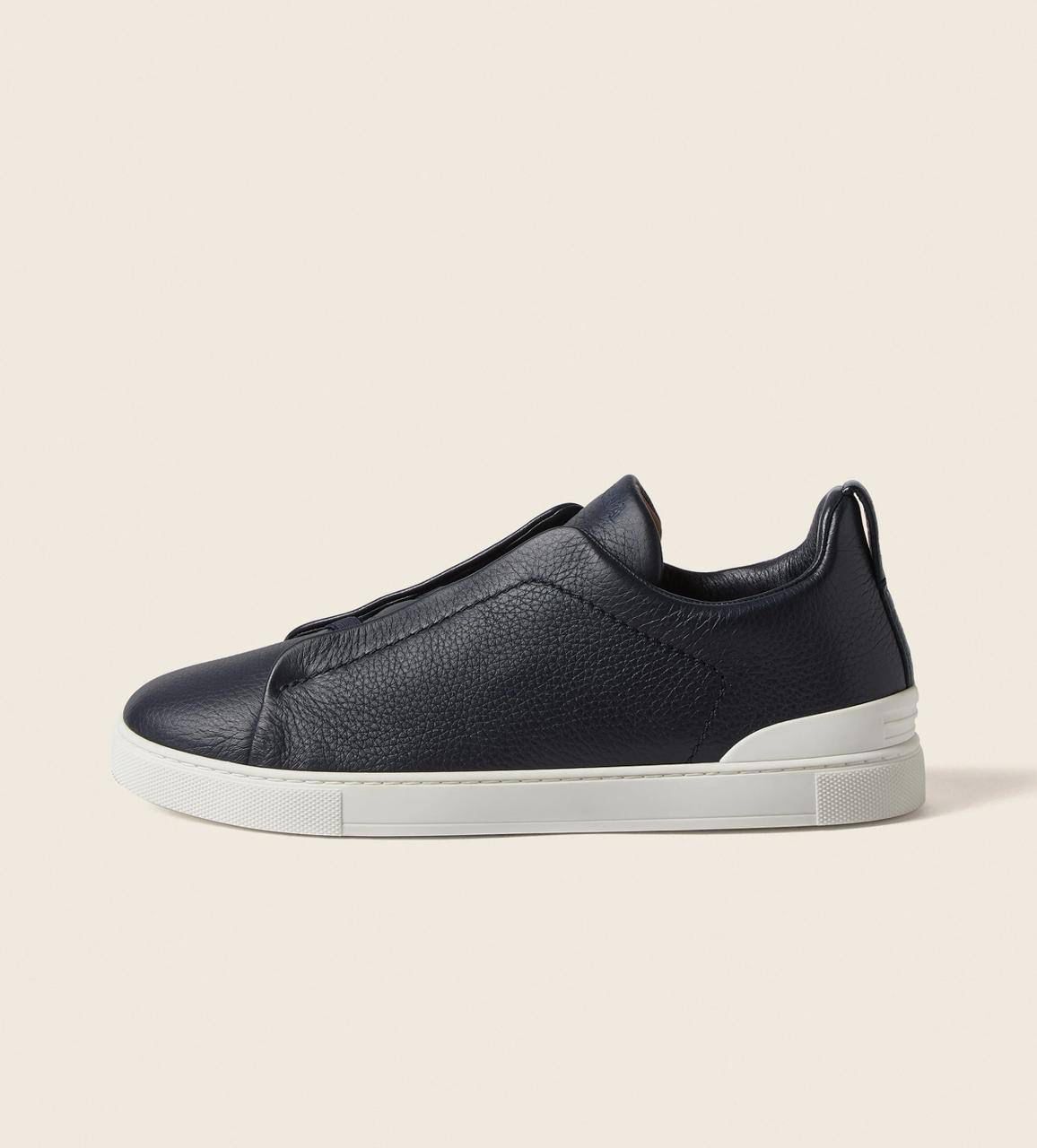 Black Deerskin Triple Stitch™ Sneakers