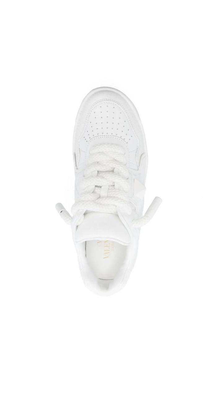 Valentino Garavani One Stud XL Leather Sneakers - White