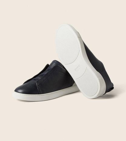 Black Deerskin Triple Stitch™ Sneakers