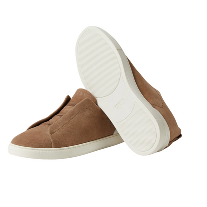 ZEGNA BEIGE SUEDE TRIPLE STITCH™ SNEAKERS