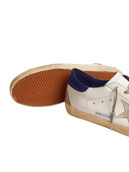 Golden Goose men Superstar Low Top Sneakers in white&blue