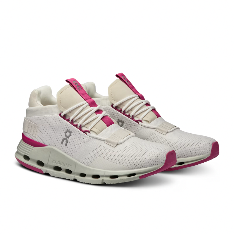 On Cloudnova Undyed/White/Carnation