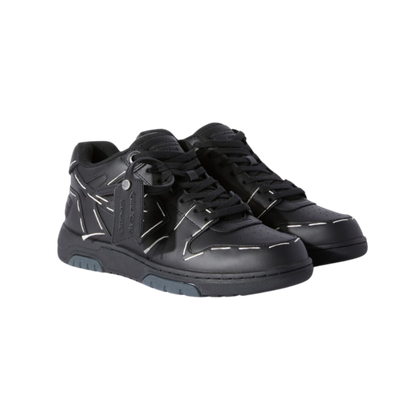 OFF-WHITE Out Of Office OOO low Tops Sartorial Stitching Black Black