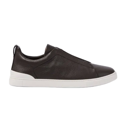 Brown Zegna Triple Stitch low-top sneakers